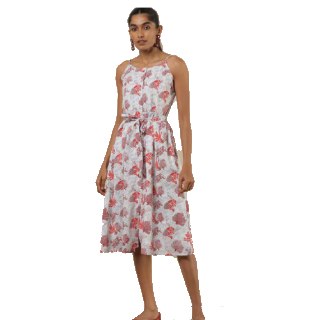 PROJECT EVE Printed Fit & Flare Dress with Embroidery at Rs.720